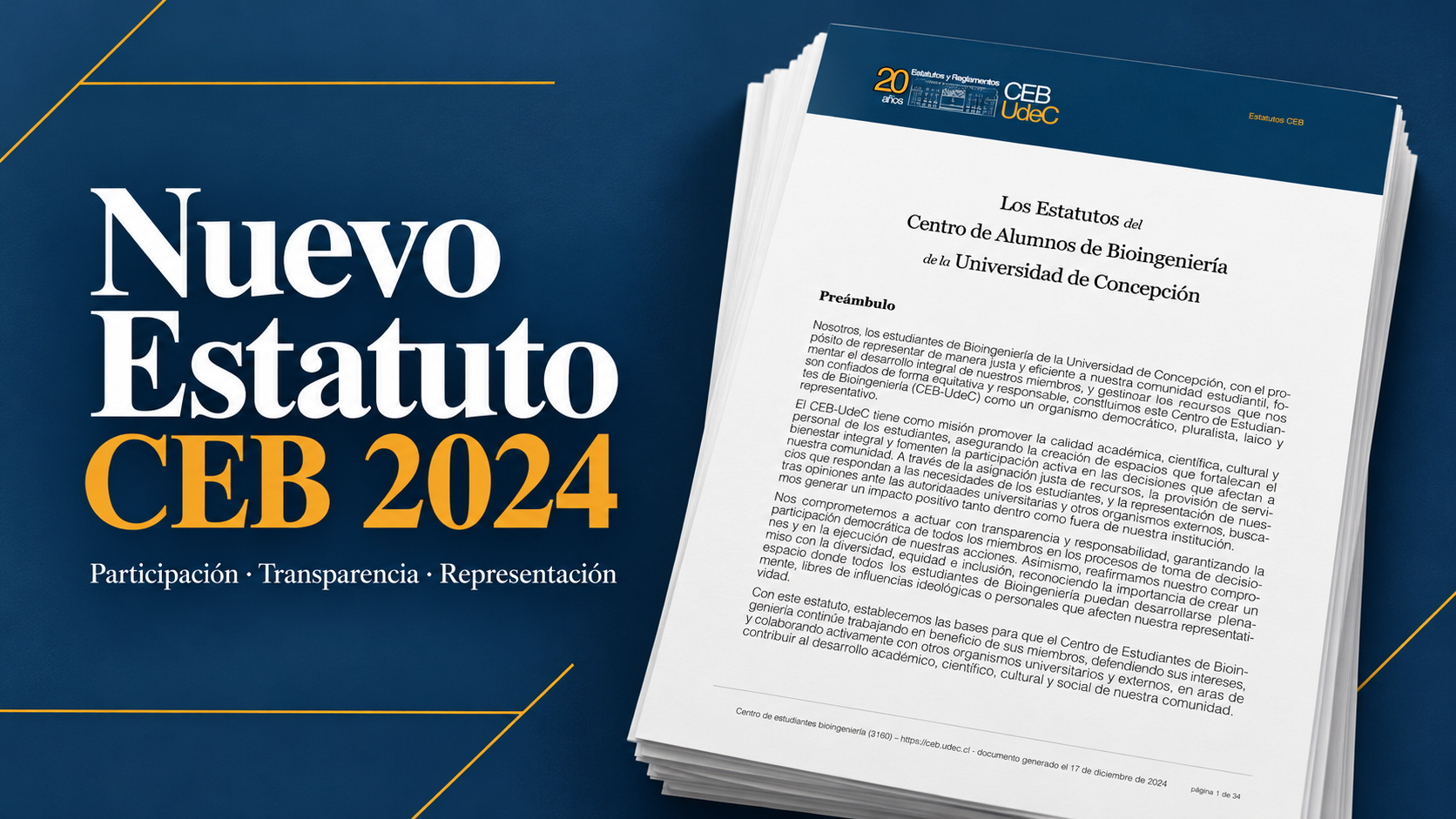 Un nuevo estatuto para fortalecer la organización y participación en Bioingeniería